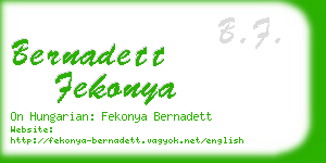 bernadett fekonya business card